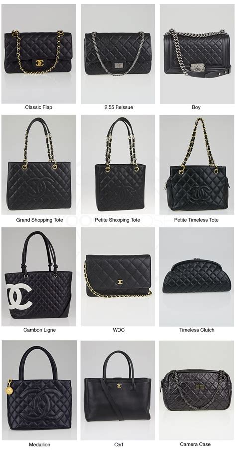 chanel bag names list